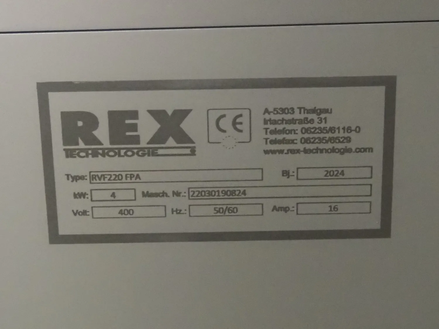 Нова Вакуум Пълначка REX – RVF 220