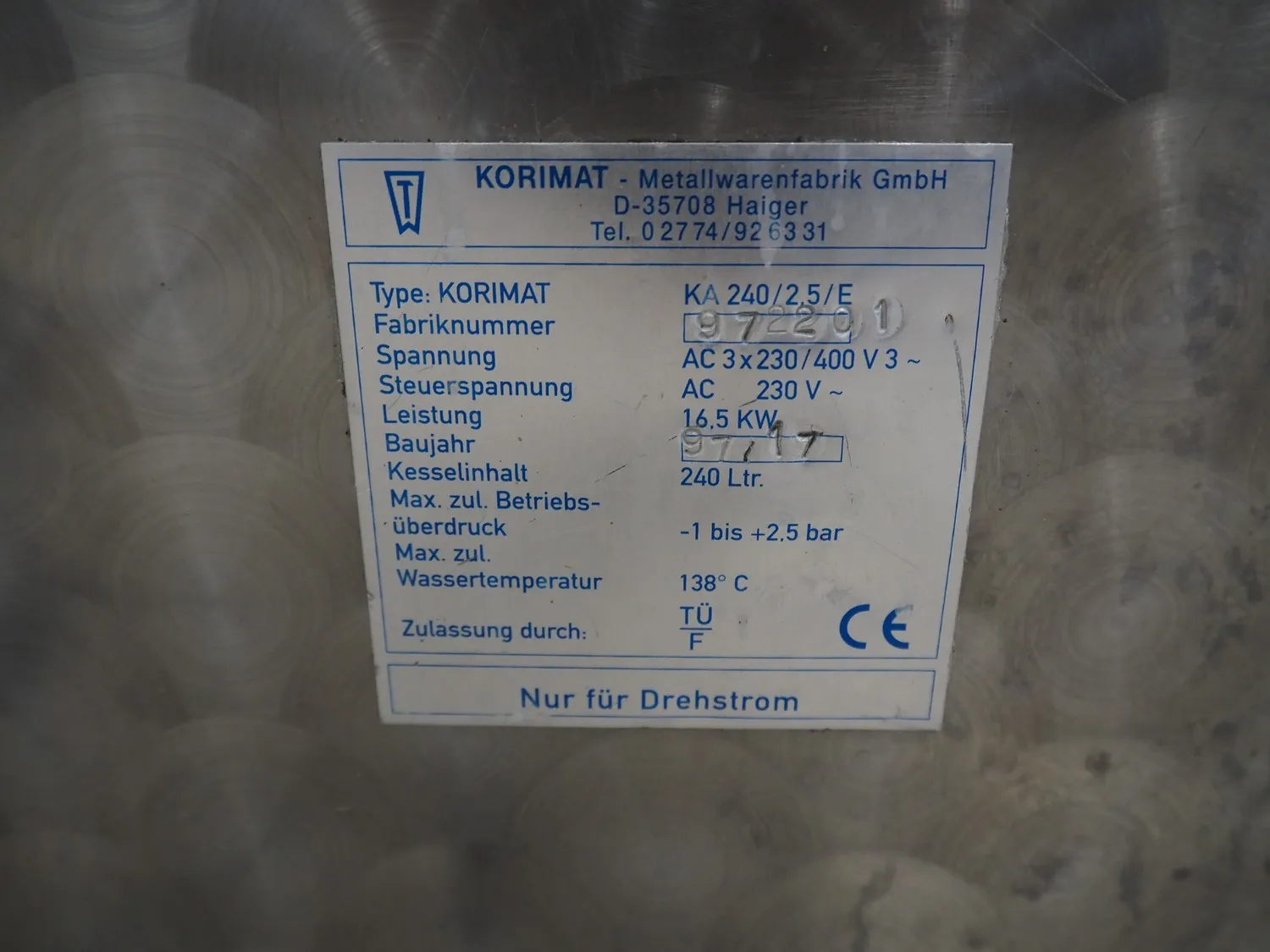 Автоклав KORIMAT